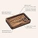 MUUJEE Ring Dish - Engraved Rectangle Wood Tray Small Jewelry Dish 5 Year Wedding Anniv Gifts Ideas (Small - 5.5 x 3.5 inches)