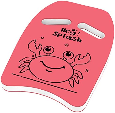 HeySplash Swim Kickboard for Kids, Swimming Kickboard Cute Pattern Swim Training Aid for Children, Pool Exercise Equipments for Beginning Swimmers Safety Swim Board Auxiliary, Rose Red