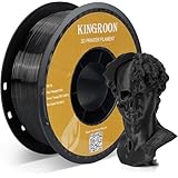 Kingroon PETG 3Dプリンターフィラメント、寸法精度+/- 0.03 mm、1 kgスプール（2.2ポンド）、1.75 mm、黒 …