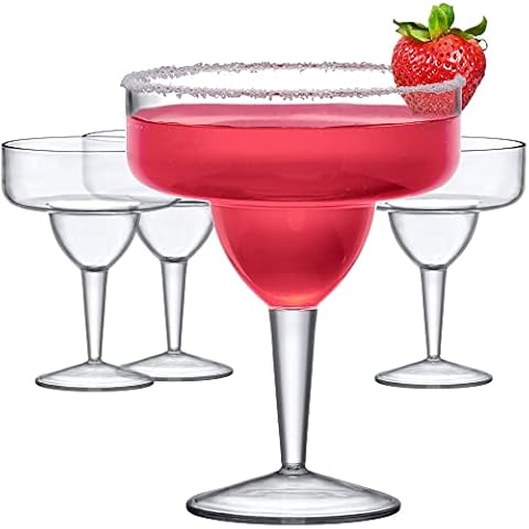 Amazing Abby 18-Ounce Plastic Margarita Glasses Set Cover