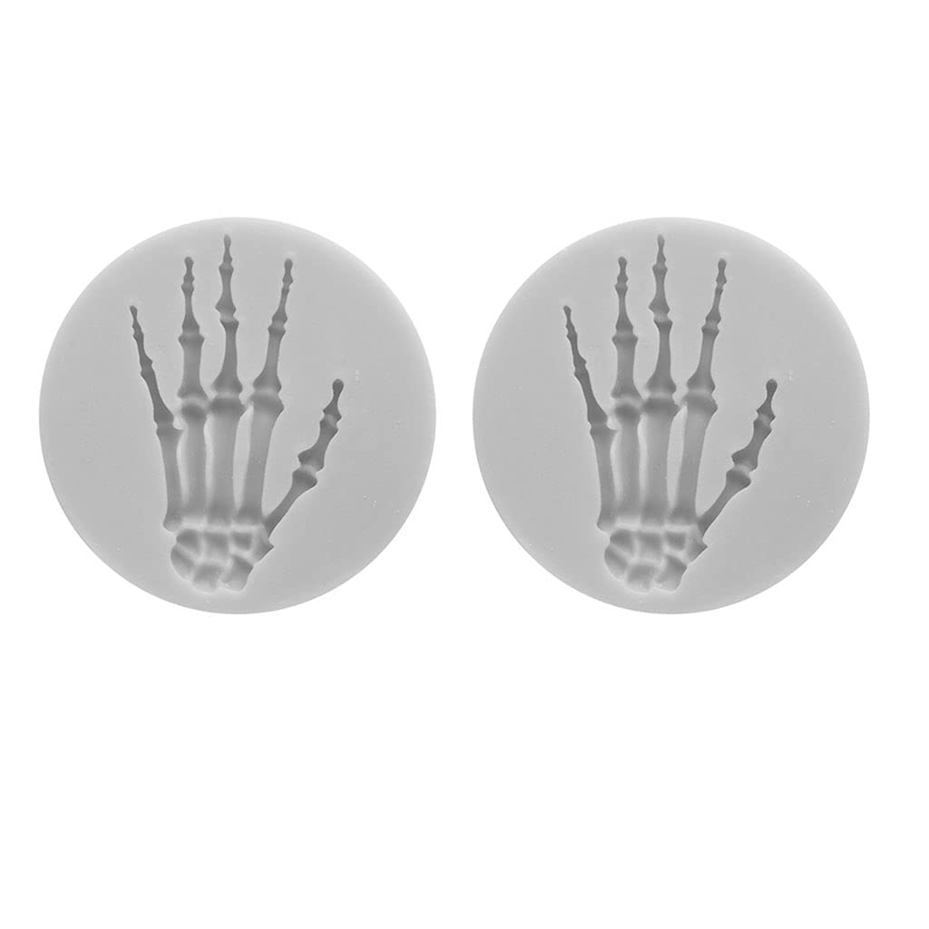 Buxuaaaa Soap Making Supplies Cake Decorating Silicone Mold Exquisite Skeleton Hand Household Molds Resin Cookie Set