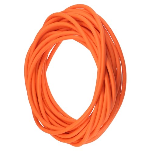 TOP-VIGOR - Tubo de goma de látex natural, 3 mm ID x 6 mm OD - Manguera de goma altamente elástica y fuerte para el hogar, deportes, catapulta, laboratorio quirúrgico, caza de cohetes, color naranja