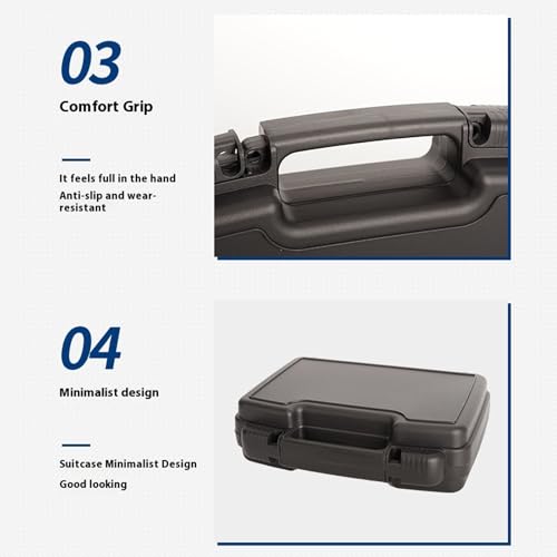 Boîte de rangement à outils robuste avec coque rigide en polypropylène durable - 6