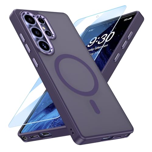 Coque Samsung S25 Ultra antichoc antichute coque magnétique transparente violet