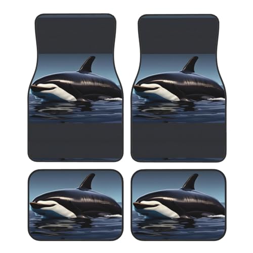 Tapis de sol voiture antidérapants lot de 4 universels au motif orque unique