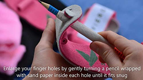 LEVIERO Gymnastics Grips Set, Grips for Gymnastics Girls, Dowel Grips with Soft Leather, Velcro Wrist Straps, and Adjustable Finger Holes, for All Ages - (Pink, 1) - Thumbnail 6