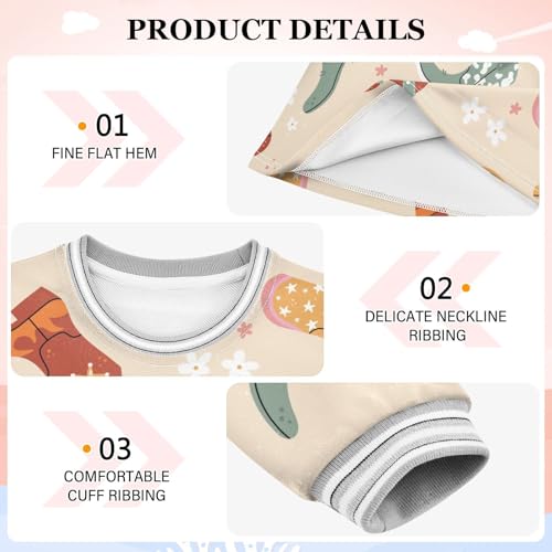 Cowboy Boot Girls Dresses Long Sleeve Sweatshirt Dress for Girls Winter Toddler Casual A Line Dresses Size 2-8T3