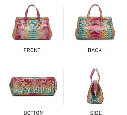 Image of Makcr Joacbv Women Fashion Crocodile Print Handbag Shoulder Satchel Top Handle Crossbody Bag