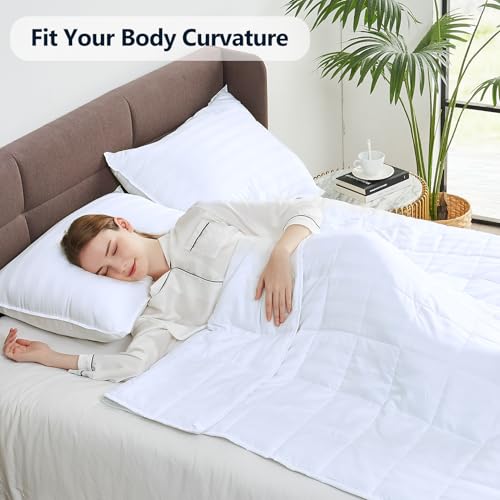 Image of Weighted Blanket Kids (36 inchx48 inch 5lbs),Ultra Soft and Cozy Cooling Weighted Blanket Kids,Heavy Blanket with Machine Washable Soft Blanket, Ivory