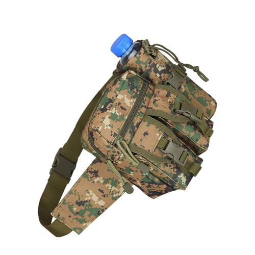 MOMOJIA Tacticals Waist Pack with Water Bottle Holder Outdoor Waist Bag for Cycling Camping Climbing Hiking Running Hunting