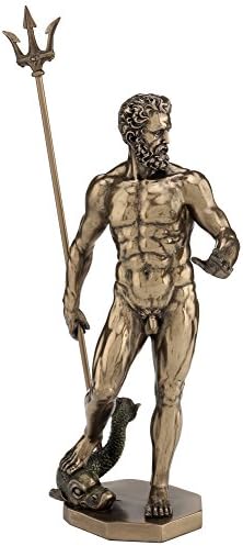 UNICORN STUDIO 11.75 Inch Greek Figure Poseidon with Trident Decor Gift Objet D Art image 2