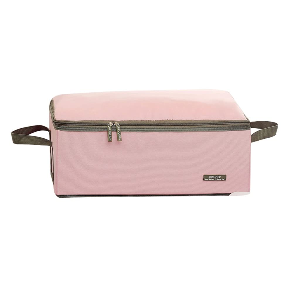 ETRGFTHU Clothes Storage Bag Household Foldable Wardrobe Underwear Storage Bag Under-bed Clutter Strong and Wear-resistant(Pink,52cm*40cm*24.5cm)