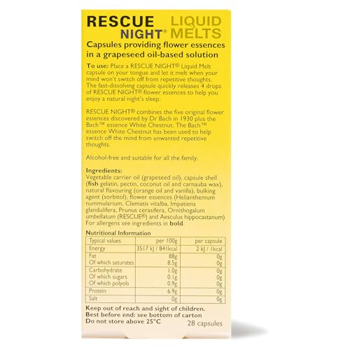 bach rescue sleep liquid melts natural orange vanilla flavor natural sleep aid stress relief homeopathic flower essence free of melatonin gluten amp sugar non-alcohol non-narcotic 28ct