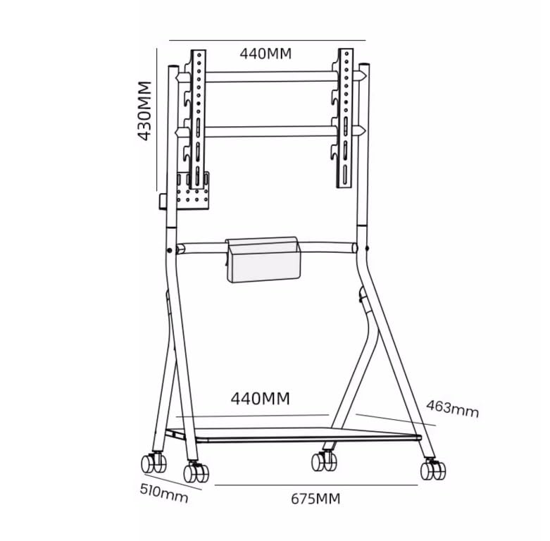 Soporte Universal para TV de Piso con Ruedas para 45-65 pulg miniatura 3