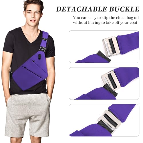 Image of Anti Theft Crossbody Bag,Sling Bag for Women Men,Multi-pocket Chest Shoulder Bag for Travel, Sport, Work