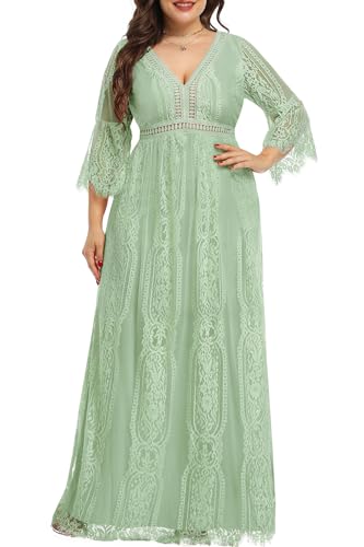 Plus Size Wedding Dress Boho - Maxi Bridal Shower Bohemian Formal Lace Long Dresses
