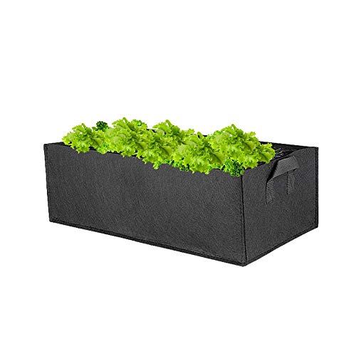 Planter Garden Bed Bag,Rectangle Fabric Flower Raised Bed Garden Grow Bags Fabric Pots Breathable Planting Container for Herb Flower Vegetable Plants (M-23x11.81x7.87 inch)