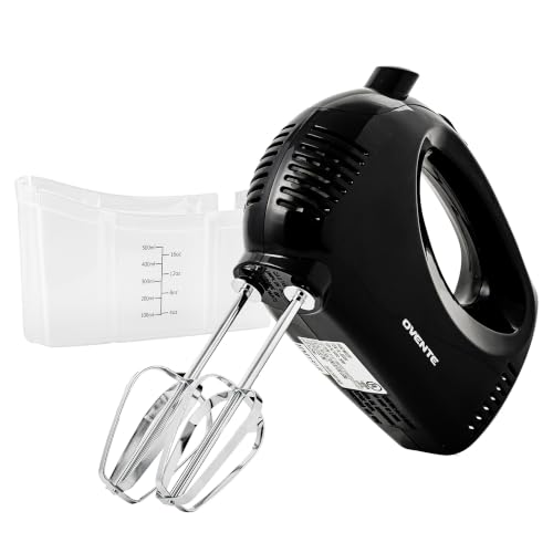 OVENTE 5-Speed Electric Hand Mixer with Storage...