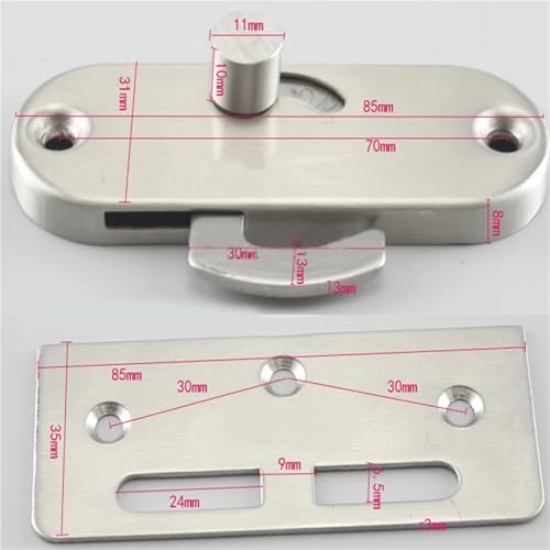Bloquer une porte coulissante avec le loquet inox robuste - 5