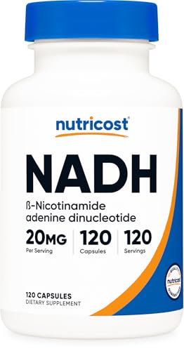 Nutricost NADH Supplement (20mg) 120 Capsules Vegan Gluten-Free GMO-Free