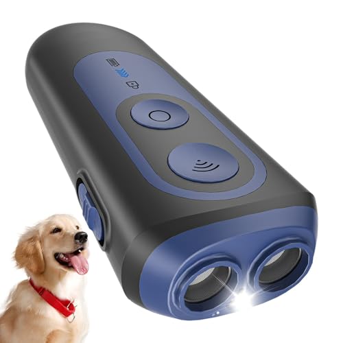 Holercoco Anti Barking Device for Dogs, Ultrasonic Dog Barking Deterrent Devices with 3 Modes, Dog Bark Control 50ft Range with 30 Days Battery Lift, Portable Stop Barking Device with Flashlight