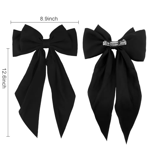 Set de 3 pinzas de satín sedoso grandes para cabello miniatura 5