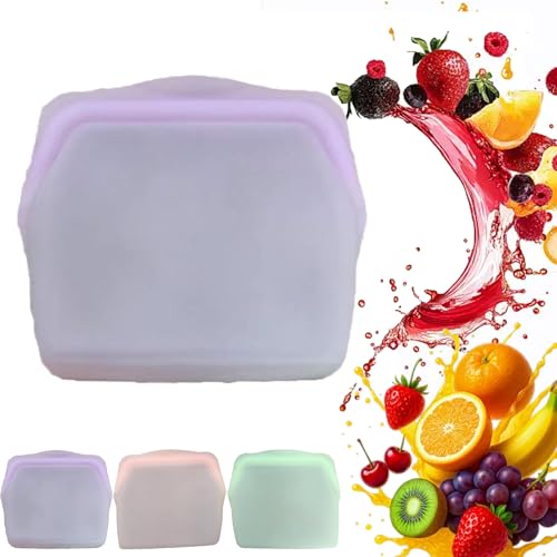 Silicone Storage Bag Food Storage Leak-Proof Upright Freezer Bags Odor-Proof High-Temperature Resistant Reusable Silicone Storage Bags