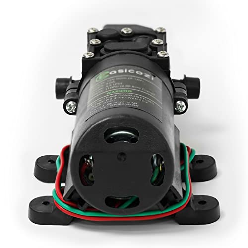 12V Dc Fresh Water Pump With 2 Hose Clamp 12 Volt Diaphragm Pump Self Priming Sprayer Pump With Pressure Switch 4.5 L/Min 1.2 Gpm 110 Psi Adjustable For Rv Camper Marine Boat Lawn #TOP1