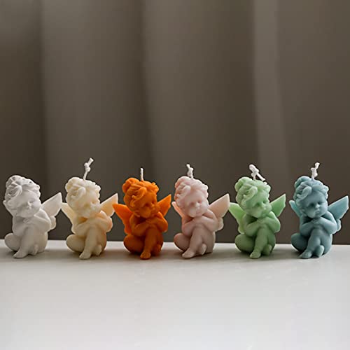 Topys Multi-Style Angel Candle Moulds, Cupid Little Angel Silicone Molds, Baby Angel Candle Silicone Mold For Handmade Chocolate Decoration Gypsum Aromatherapy Soap Resin（A） #TOP4