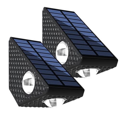 Luces solares de pared – Aplique exterior, aplique de pared | para casa, garaje, patio al aire libre, porche delantero, valla de patio trasero