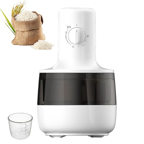 Electric Rice Bran Separator 320Ml, Automatic Rice Milling & Hulling Machine with Precision 7 Gears & Measuring Cup, Producing Rice in 3 Minutes