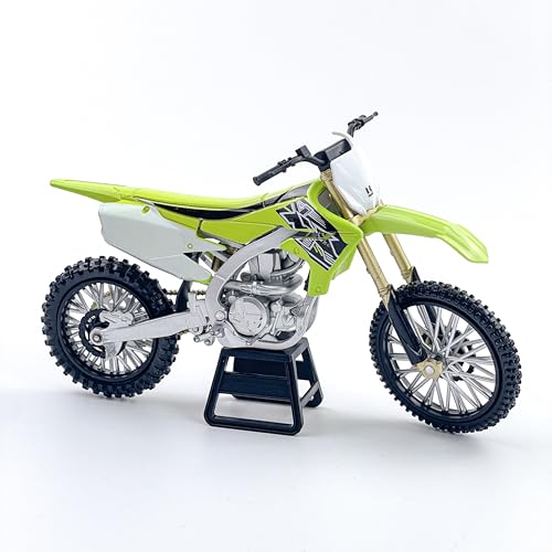 Modelo Motocicleta Dirt Bike 1:12 Verde Detalles Realistas miniatura 2