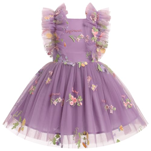 IMEKIS Fairy Dresses for Girls: Toddler Tulle Ruffle Sleeve Kids