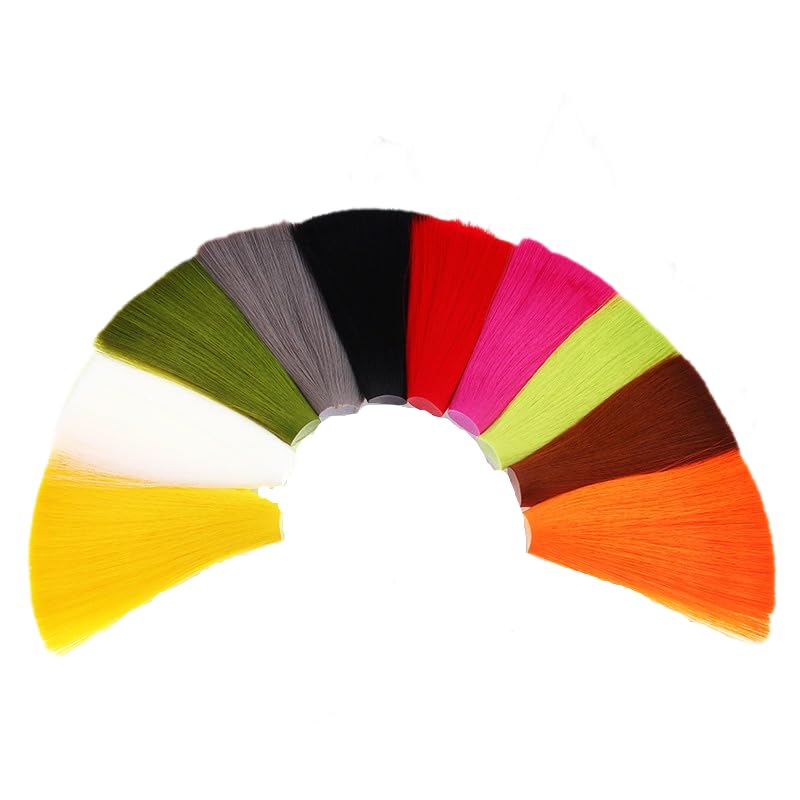 Set de 10 colores fibras de nylon para señuelos de pesca