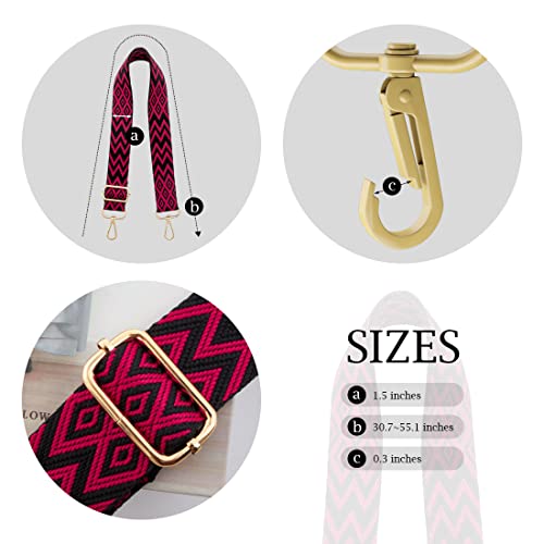 Image of TANOSII Wide Purse Strap Adjustable Replacement Shoulder Crossbody Strap Handbag Strap