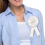 White Bride to Be Badge , Tinplate Badge Pin, bride ribbon Girls Hen Night Out Bridal Shower Wedding