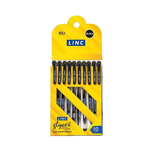 Image of Linc 0.6mm Glycer Ball Pen | Black Ink | Pack of 30