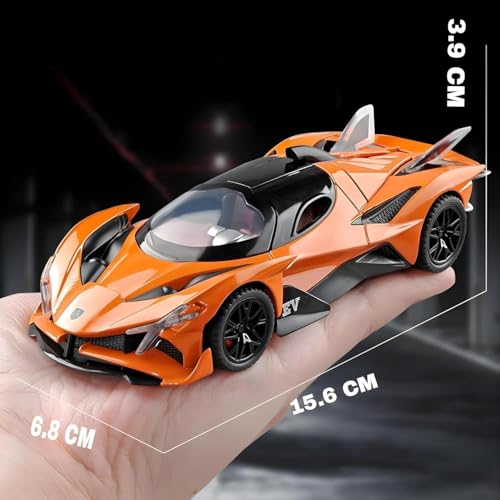 Image of Kiddie Galaxia Apollo Project Evo Super Car 1:32 Model Car Exclusive Alloy Metal Pull Back Die-cast Diecast Metal Toy with Openable Doors & Light Music Best Gifts Toys Kids【Colors as Per Stock