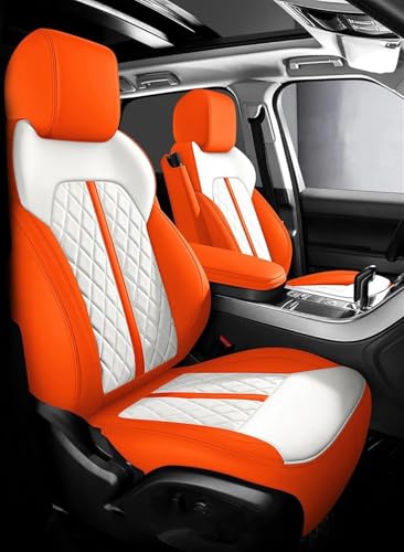 Housse de siège auto en cuir orange sur mesure pour BMW G20 F30
