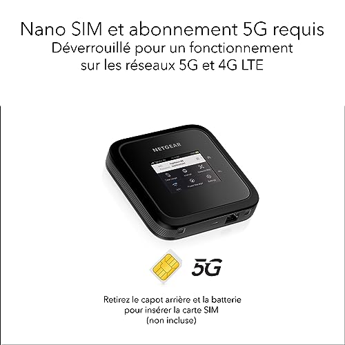 NETGEAR MR5200 Nighthawk Routeur Mobile 5G SIM WiFi 6 sécurisé puissant 1.8 Gbit/ Connecte jusqu’à 32 appareils Compatible toutes SIM tous opérateurs Batterie longue durée - vue 10