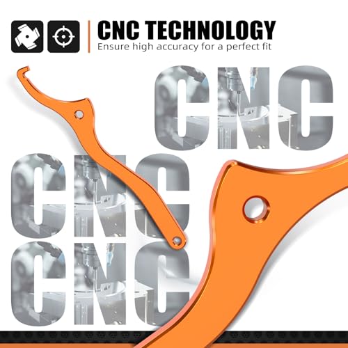 Image of NICECNC Shock Absorber Wrench WP Shock Motorcycle Compatible with KTM 2016-22 125-450 SX SX-F XC XC-F,2017-22 125-500 ALL ENDURO models,Compatible with Husqvana 125-501 TE FE TC FC TX FX 17-22,Orange