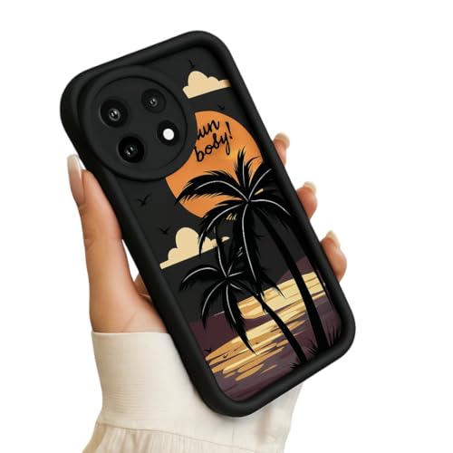 Image of MILLION CASES Back Cover Case for OnePlus 13R Shockproof Protective Sunflare Mood Case for Men & Boys(Midnight Black)