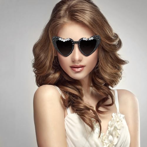 JUSTOTRY Bride Sunglasses for Bachelorette Party - Black Bride or Die Glasses Engagement Favors Bridal Shower Accessory Till Death Do Us Party Bachelorette Decorations2