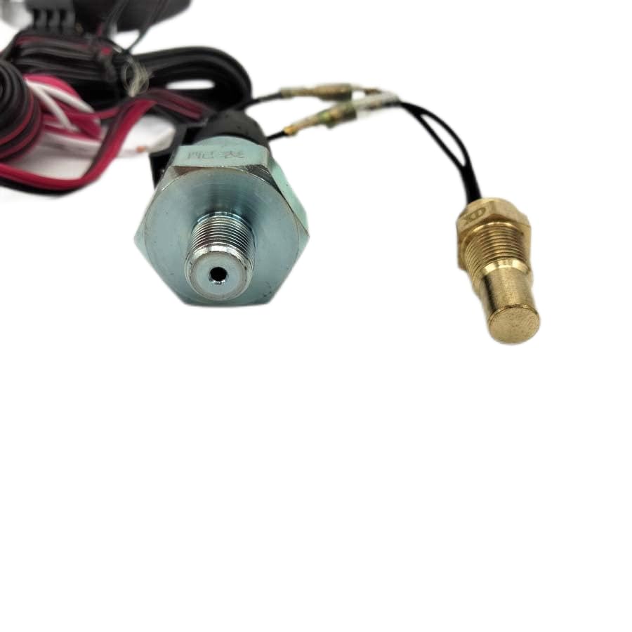 4 in 1 LCD 12v/24v Excavator Truck Car Water Temperature Oil Pressure Fuel Voltage Gauges with 10 Mm Temperature Sensor