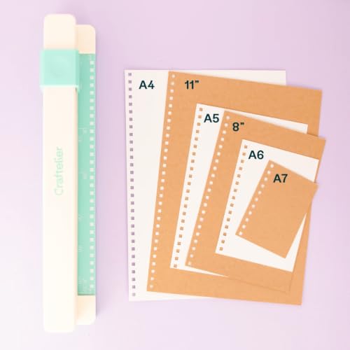 Craftelier - Relieuse Manuelle 30 Trous Carrés, Perfore jusqu’à 5 Feuilles – vue 4
