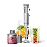 Hand Immersion Blender 4 In 1 Stainless Steel Stick Mixer Whisk