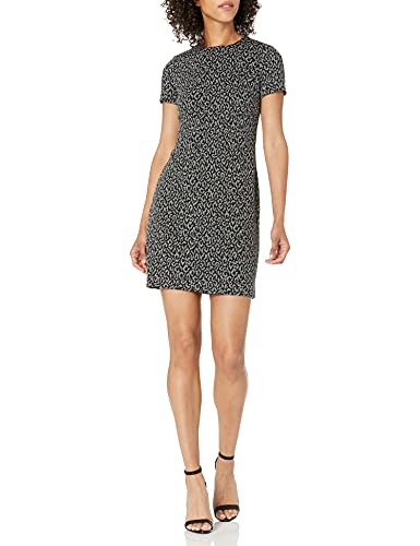 Calvin Klein Women s Short Sleeves Shift Dress, Black Charcoal, 8