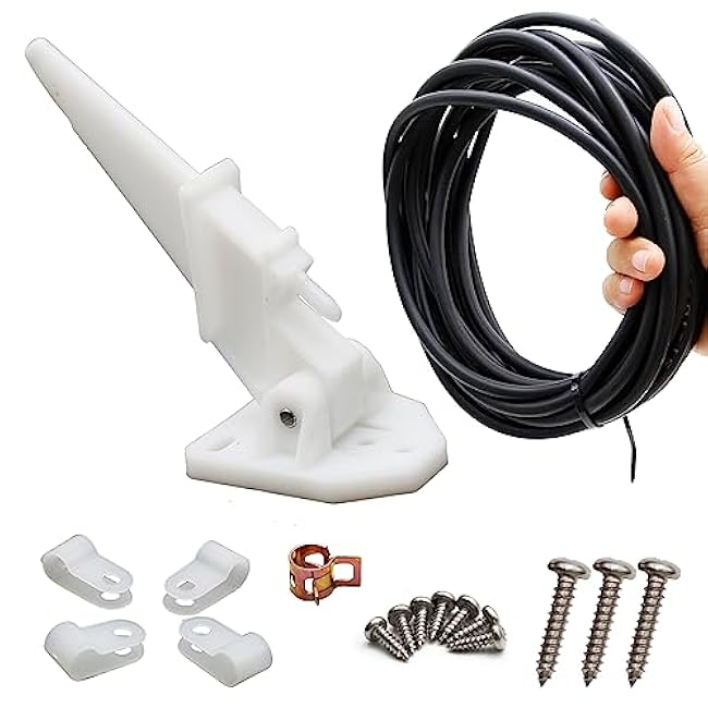 UOIENRT Marine Boat Speedometer Pitot Kit with 20 FT PVC Tubing Automatic Kick-up Tube Assembly Up to 80 MPH