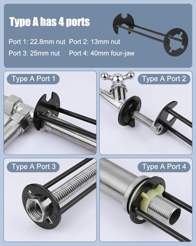 NIHESIM 2Pcs Bath Taps Spanner Basin Wrench Under Sink Plumbing Tool, Easy Around The Base - Image 3
