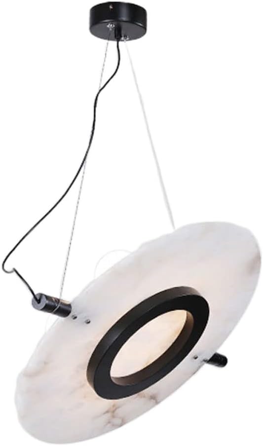 STUFY Marble Pendant Light Fixture 5- Light, Modern Bedroom Kitchen Island Lighting Fixture Geometric Marble Hanging Light Fixture, for Study Kitchen Island Bedside Living Room, G9